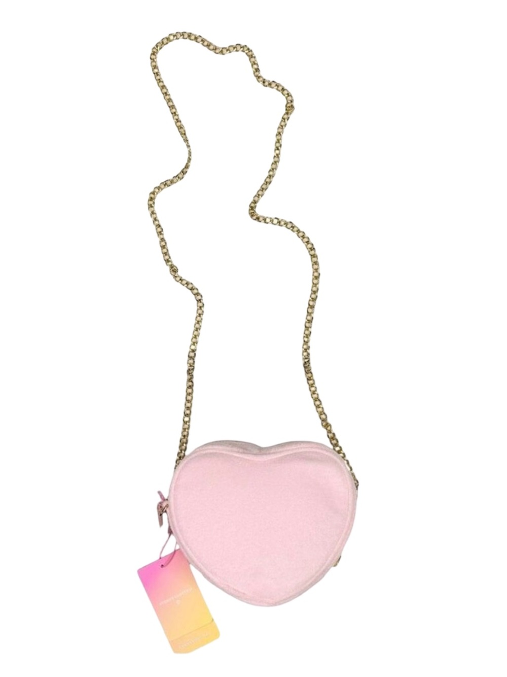 Stoney Clover Ln x Target Pink Terry Cloth Heart Gold Chain Crossbody Bag